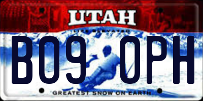UT license plate B090PH