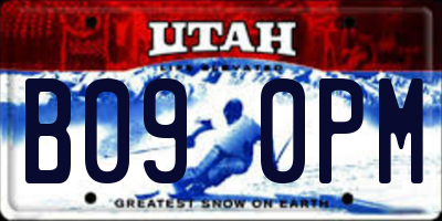 UT license plate B090PM