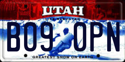 UT license plate B090PN