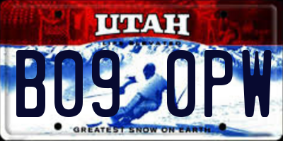 UT license plate B090PW