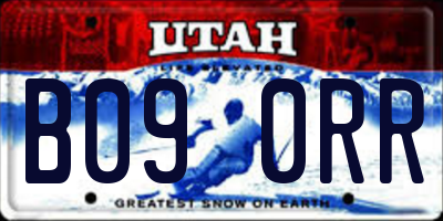 UT license plate B090RR