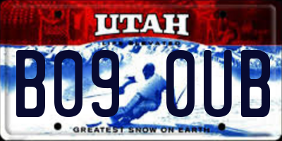 UT license plate B090UB