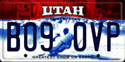 UT license plate B090VP