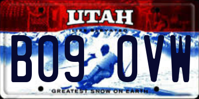 UT license plate B090VW