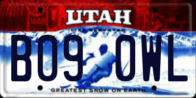 UT license plate B090WL