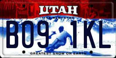 UT license plate B091KL