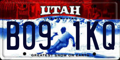 UT license plate B091KQ