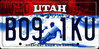 UT license plate B091KU