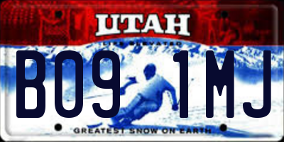 UT license plate B091MJ