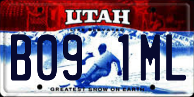 UT license plate B091ML