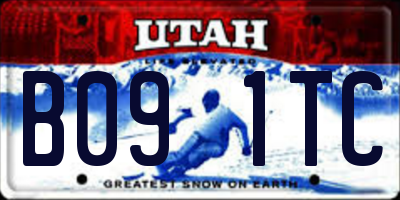 UT license plate B091TC