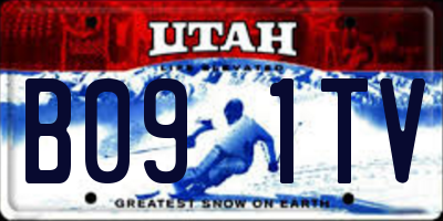 UT license plate B091TV