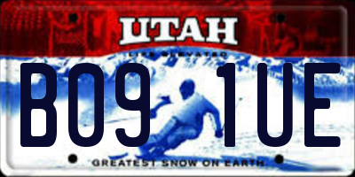 UT license plate B091UE