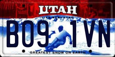 UT license plate B091VN