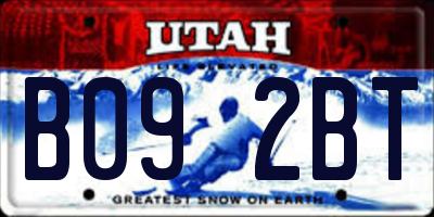 UT license plate B092BT