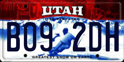 UT license plate B092DH