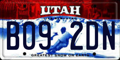 UT license plate B092DN