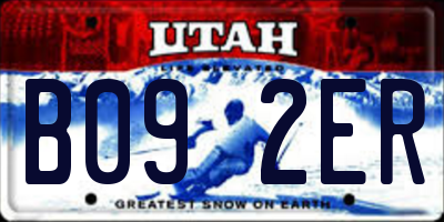 UT license plate B092ER