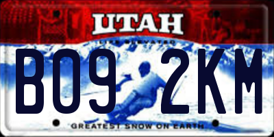 UT license plate B092KM