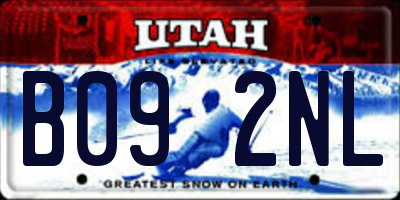 UT license plate B092NL