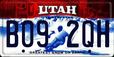 UT license plate B092QH