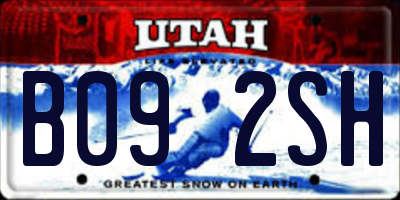 UT license plate B092SH