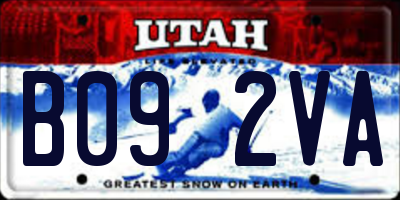 UT license plate B092VA