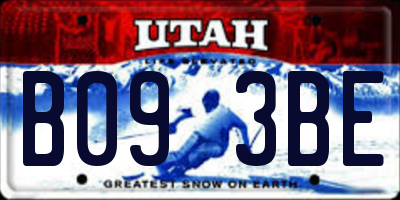 UT license plate B093BE