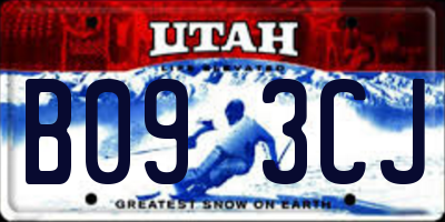 UT license plate B093CJ