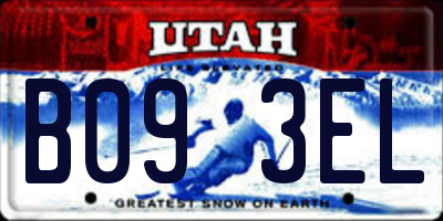 UT license plate B093EL