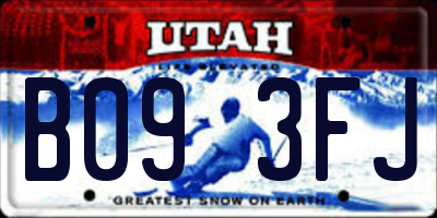 UT license plate B093FJ