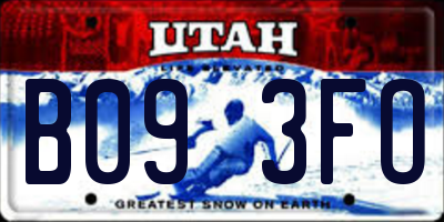 UT license plate B093FO