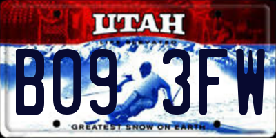 UT license plate B093FW
