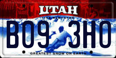 UT license plate B093HO