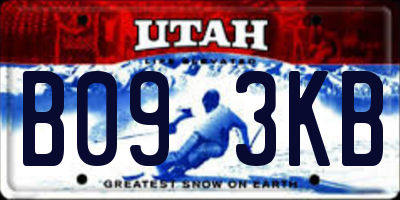 UT license plate B093KB