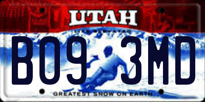 UT license plate B093MD