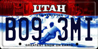 UT license plate B093MI