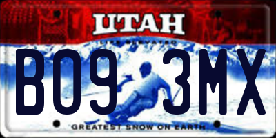 UT license plate B093MX