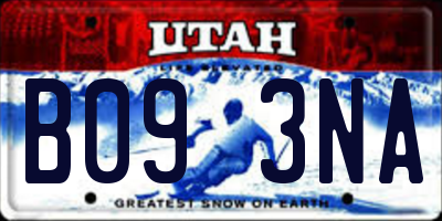 UT license plate B093NA