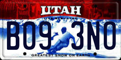 UT license plate B093NO