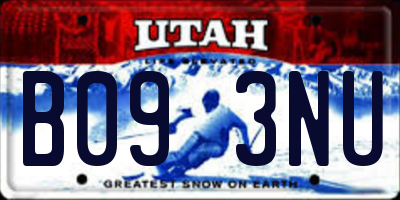UT license plate B093NU