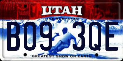 UT license plate B093QE