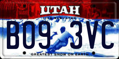 UT license plate B093VC