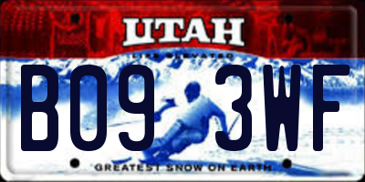 UT license plate B093WF