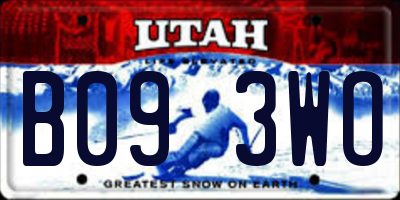 UT license plate B093WO