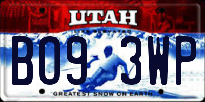 UT license plate B093WP