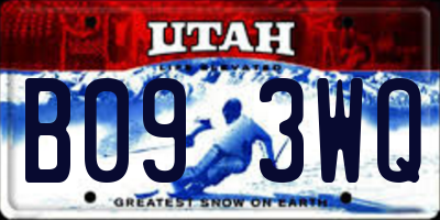 UT license plate B093WQ