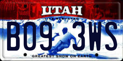 UT license plate B093WS