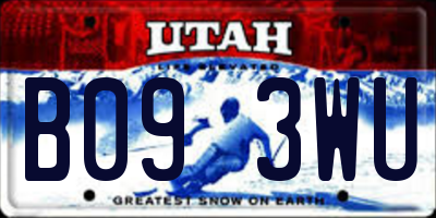 UT license plate B093WU