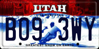 UT license plate B093WY